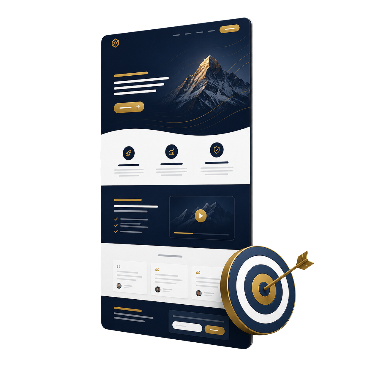 Esempio grafico di landing page