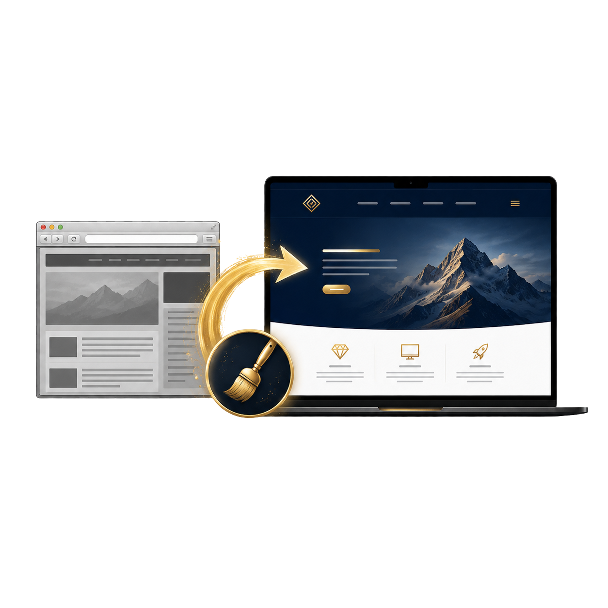 Esempio grafico di restyling sito web