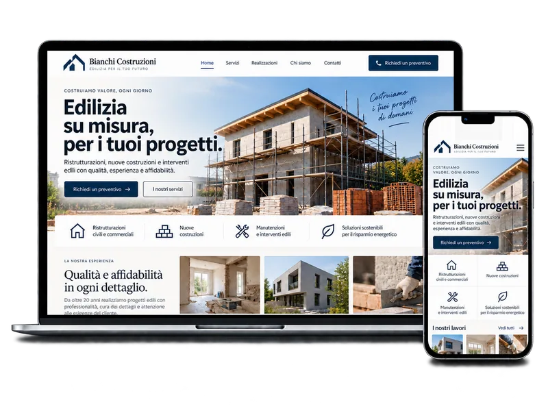 Concept web Impresa Edile: anteprima del sito