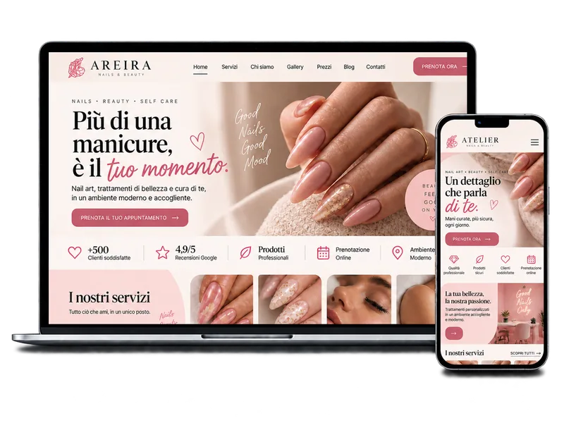Concept web Estetista: anteprima del sito