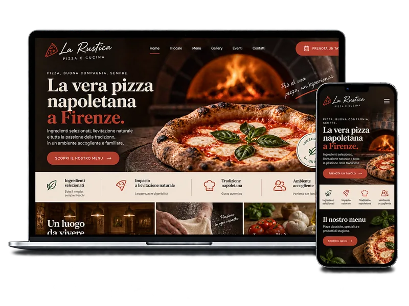 Concept web Pizzeria: anteprima del sito